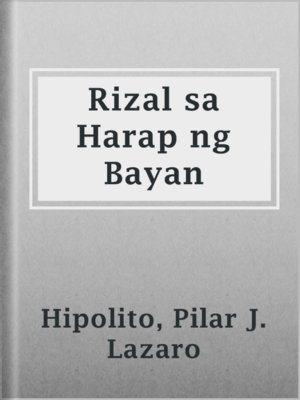 cover image of Rizal sa Harap ng Bayan